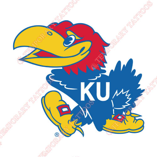 Kansas Jayhawks Customize Temporary Tattoos Stickers NO.4709